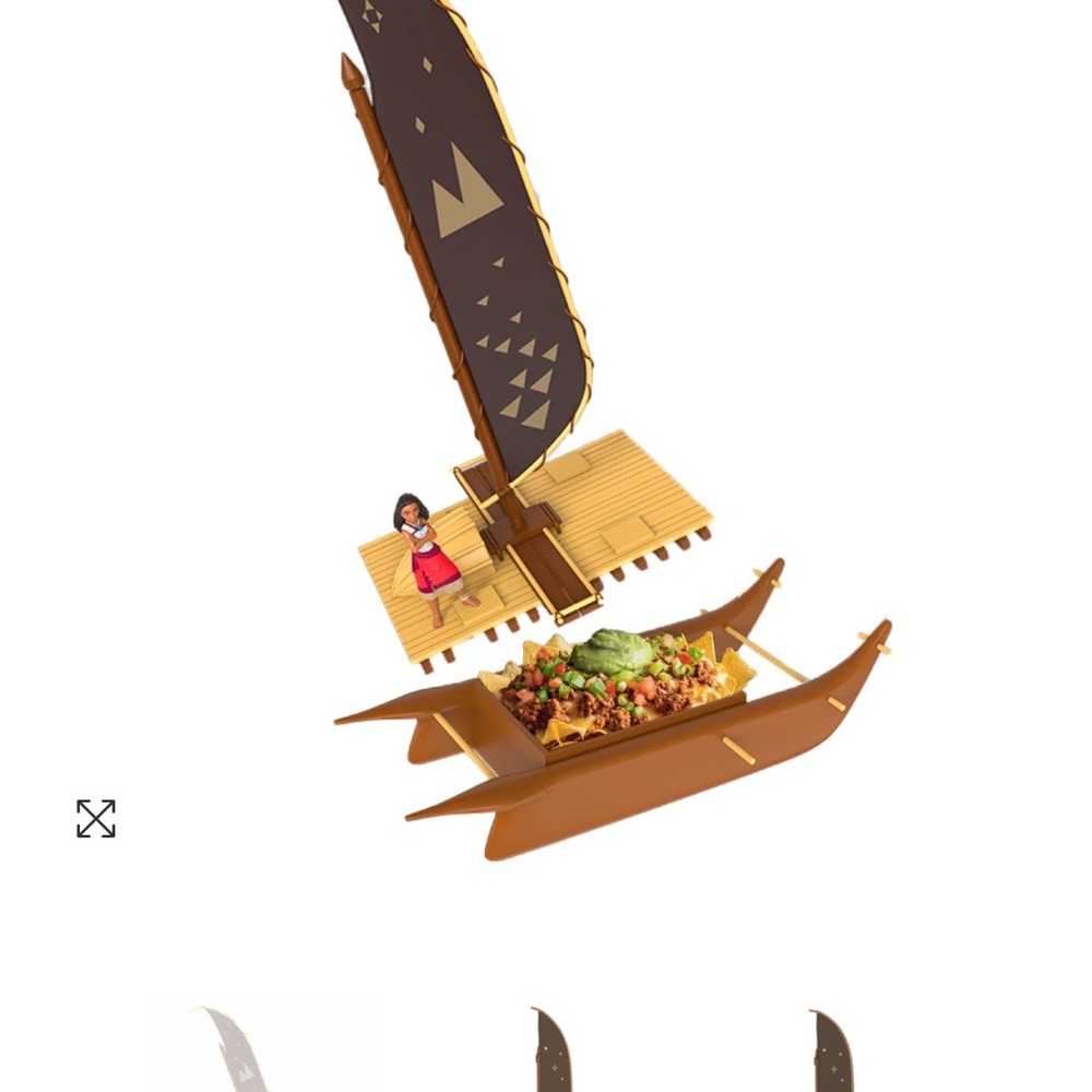 Brown and Yellow Toy Boat with Figure